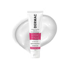 DermNest Dermac creamy foaming cleanser tube with cream swatch